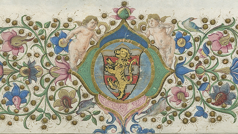 Details from manuscript "Historia Florentina," by Leonardo Bruni, Venice, 1476, Rauner Library Collection. Details from manuscript "Historia Florentina," by Leonardo Bruni, Venice, 1476, Rauner Library Collection.