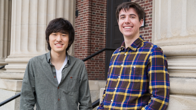 Jun Bum Sun ’14 (left) and Karl Schutz ’14 