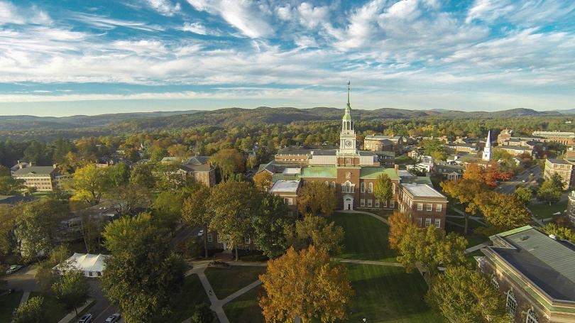 Birdseye view of Dartmouth College campus