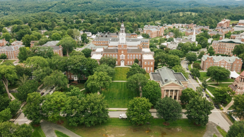 Aerial photo of Dartmouth campus